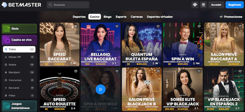 Betmaster Live Casino 