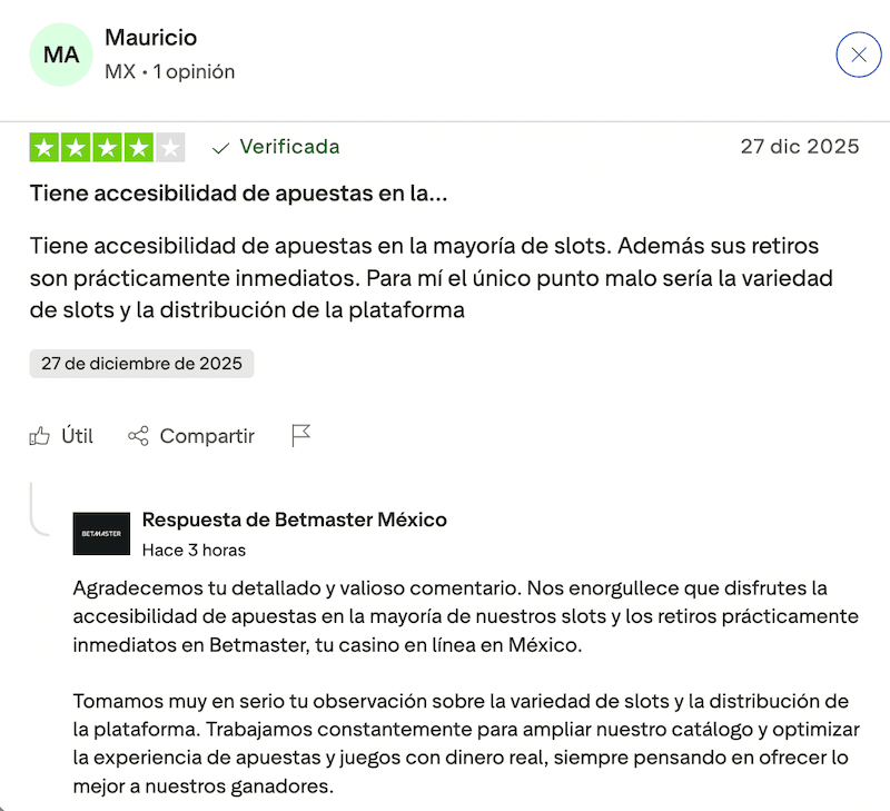 opiniones sobre betmaster mexico