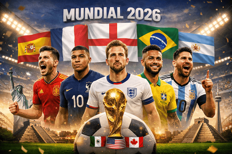 Top 5 favoritos para ganar el Mundial 2026: análisis basado en datos y contexto