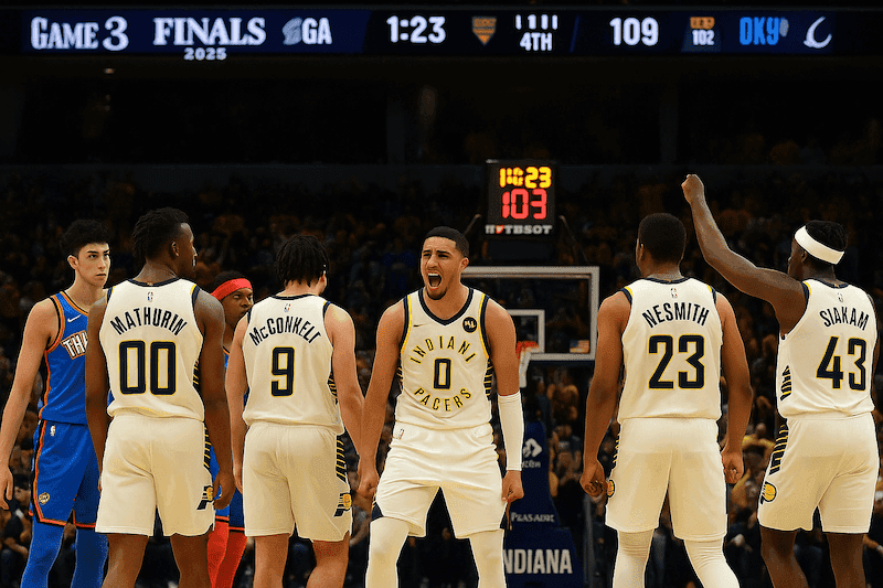 Finales NBA 2025: Pacers dominan a Thunder en el Juego 3 y toman ventaja 2-1 en la serie