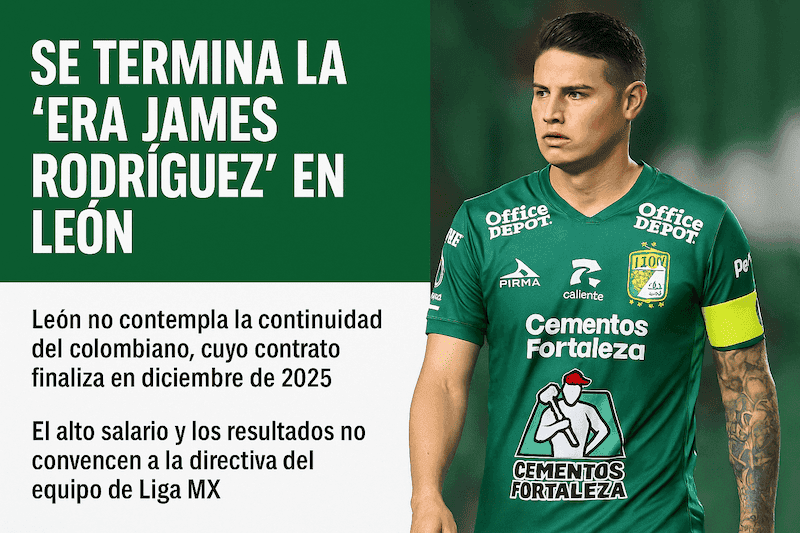Se termina la era James Rodríguez en León