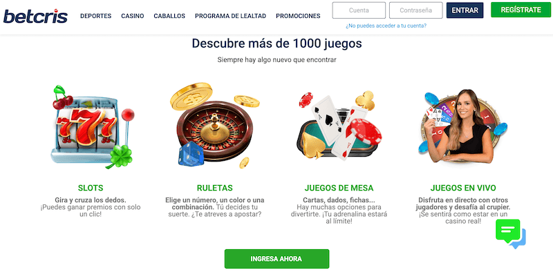 juega en betcris casino mexico