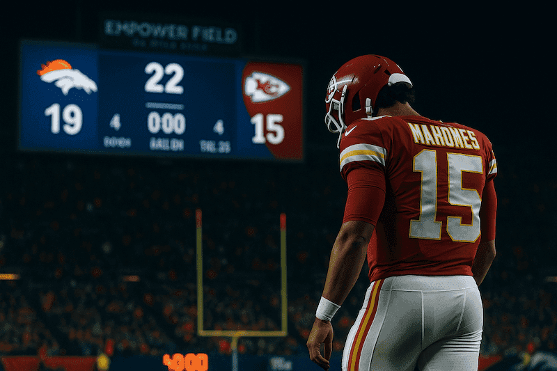 Mahomes firma una noche para el olvido y peligra la postemporada