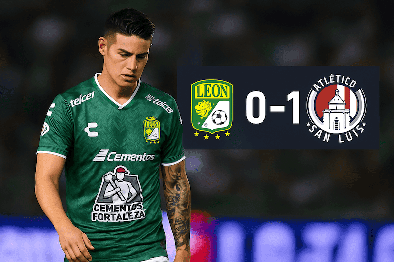 James debuta, pero León cae en casa ante Atlético de San Luis