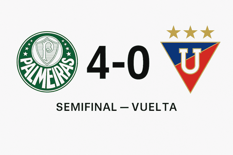 Palmeiras logra una remontada histórica ante LDU Quito y avanza a la gran final