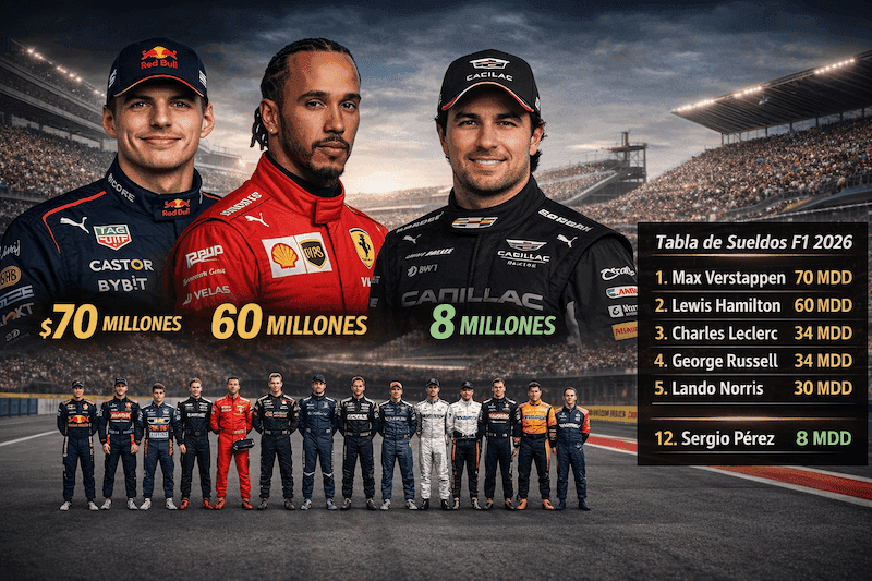 ¿Cuánto gana Checo Pérez en la F1? 