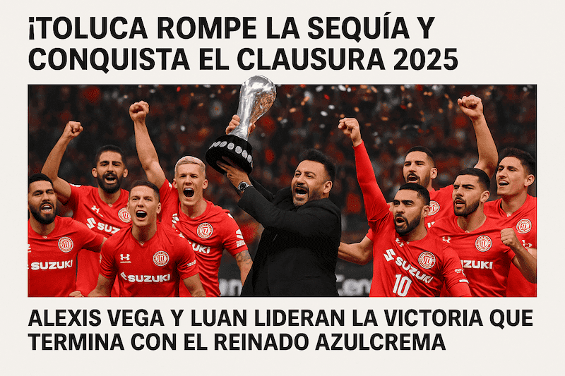 Toluca rompe la sequía y conquista el Clausura 2025