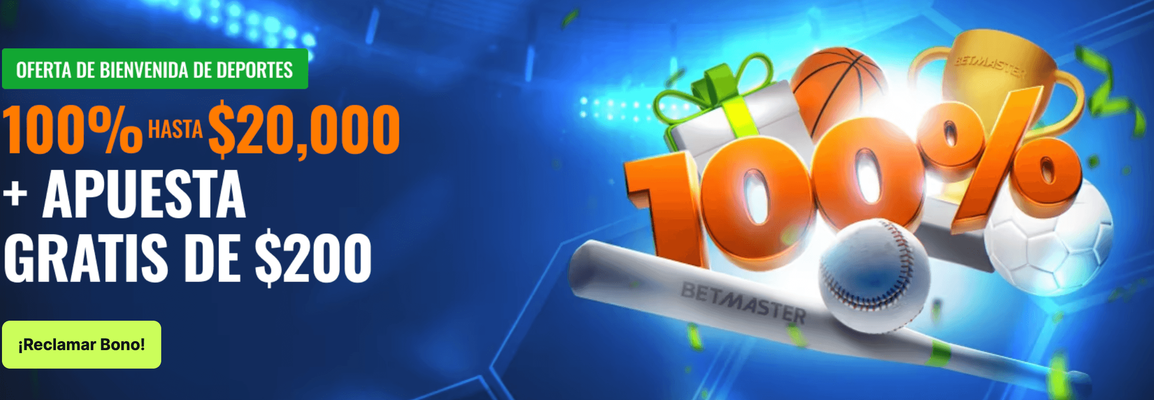 Llévate hasta 20.000 MXN con tu primer depósito en betmaster